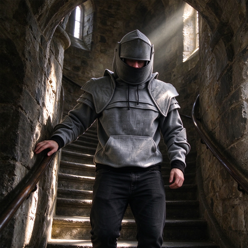 🛡️Knight Cosplay Hoodie – Medieval Fantasy Streetwear Pullover!