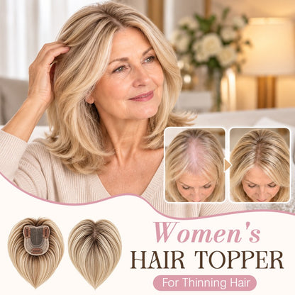 🌟Natural-Looking Hair Topper – Invisible Volume Booster for Thinning Hair
