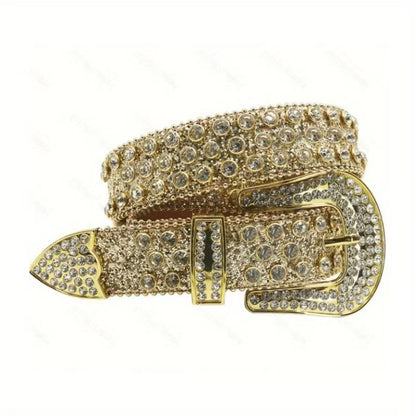 Western-style Rhinestone Belt