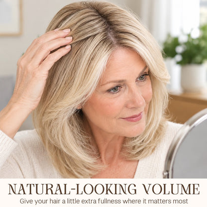 🌟Natural-Looking Hair Topper – Invisible Volume Booster for Thinning Hair