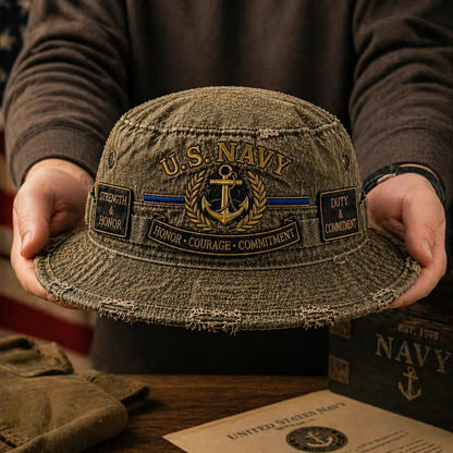 🏆250th Promo: 42% OFF - U.S. NAVY “Honor · Courage · Commitment” Boonie Hat