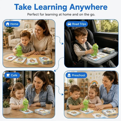 🦖 Dino Talking Cards — Montessori Phonics & Sight Words Set