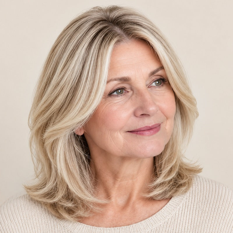 🌟Natural-Looking Hair Topper – Invisible Volume Booster for Thinning Hair
