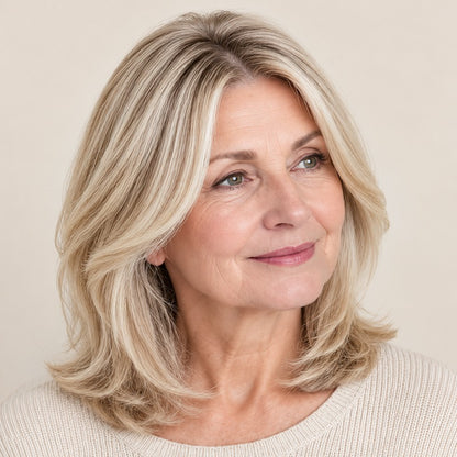 🌟Natural-Looking Hair Topper – Invisible Volume Booster for Thinning Hair