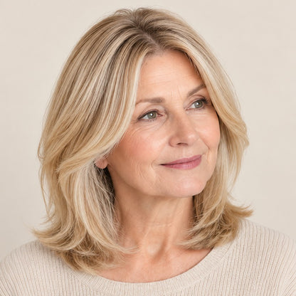 🌟Natural-Looking Hair Topper – Invisible Volume Booster for Thinning Hair