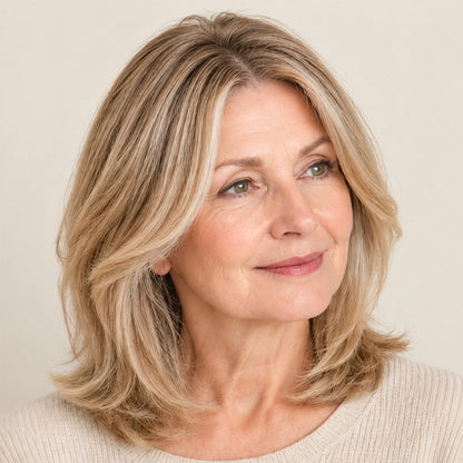 🌟Natural-Looking Hair Topper – Invisible Volume Booster for Thinning Hair