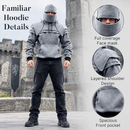 🛡️Knight Cosplay Hoodie – Medieval Fantasy Streetwear Pullover!