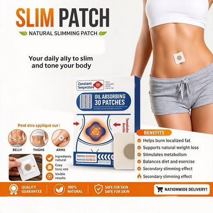 Wormwood Herbal Belly Slim Patch, Self-Heating Natural Detox Tummy Patch for Waist, Belly, Thigh & Arm