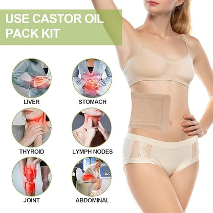 10pcs Castor Oil Pack Wrap