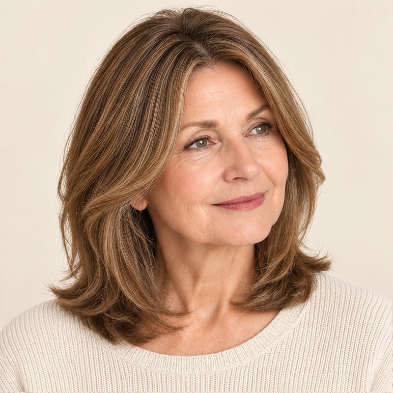 🌟Natural-Looking Hair Topper – Invisible Volume Booster for Thinning Hair