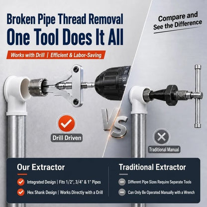 🛠️Universal Broken Pipe Thread Extractor (For 1/2\", 3/4\", 1\" Pipes)