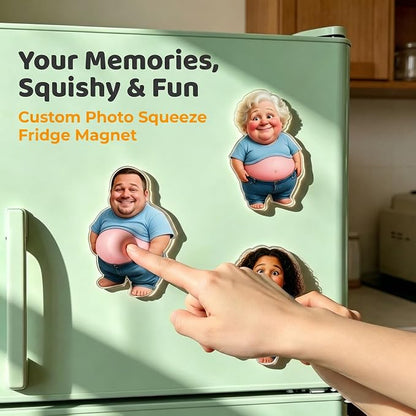 ⭐Personalised Face Squishy Belly Sensory Anti-Collision Acrylic Fridge Magnet