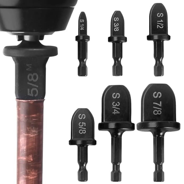 🔧 HVAC Copper Pipe Swaging Tool Set | Drill Bit Expander Kit for AC Repair