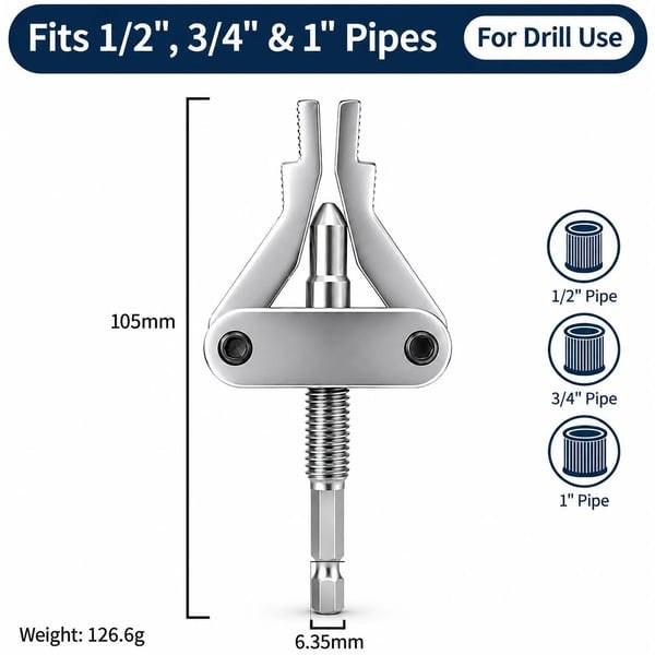 🛠️Universal Broken Pipe Thread Extractor (For 1/2\", 3/4\", 1\" Pipes)