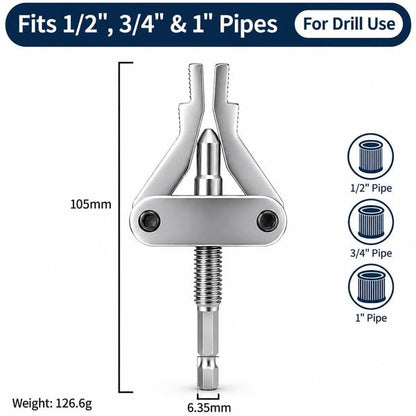 🛠️Universal Broken Pipe Thread Extractor (For 1/2\", 3/4\", 1\" Pipes)
