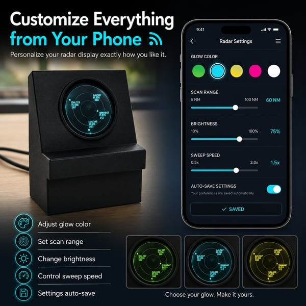 ✈️ Mini Aircraft Radar | Real-Time Desk Display