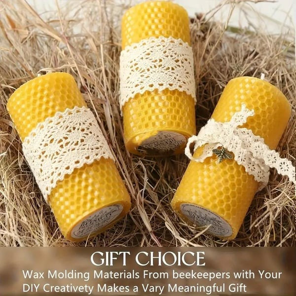 🐝Handmade Beeswax Candle Making Kit for Adults - Gift-Ready DIY Beginner Set