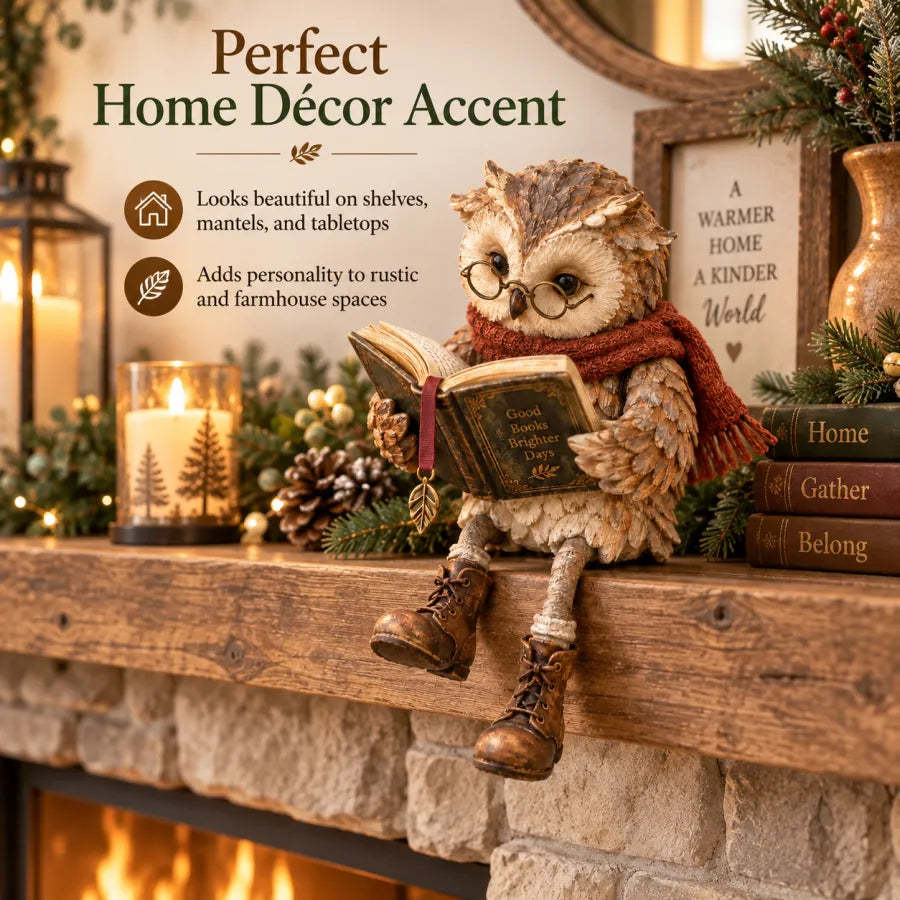🦉 Cozy Owl Reading Lamp – Adorable Book-Loving Owl Night Light & Whimsical Desk Decor