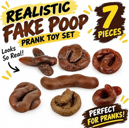 7pcs Fake Poop Realistic Prank – Hilarious Gag Toy to Trick Your Friends!