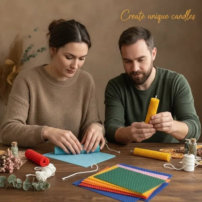 🐝Handmade Beeswax Candle Making Kit for Adults - Gift-Ready DIY Beginner Set