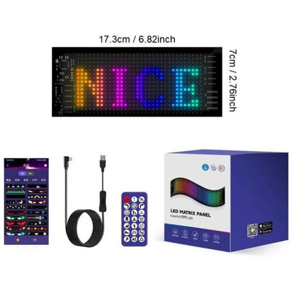 🎄 Smart LED Pixel Car Display — 🚗 App-Controlled Custom Text, Colors & Animations