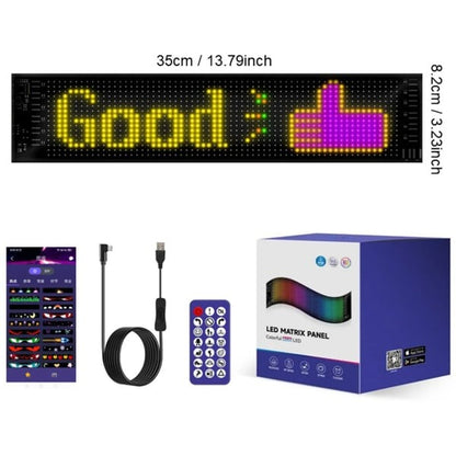 🎄 Smart LED Pixel Car Display — 🚗 App-Controlled Custom Text, Colors & Animations