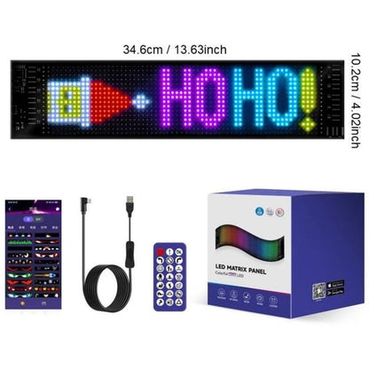 🎄 Smart LED Pixel Car Display — 🚗 App-Controlled Custom Text, Colors & Animations
