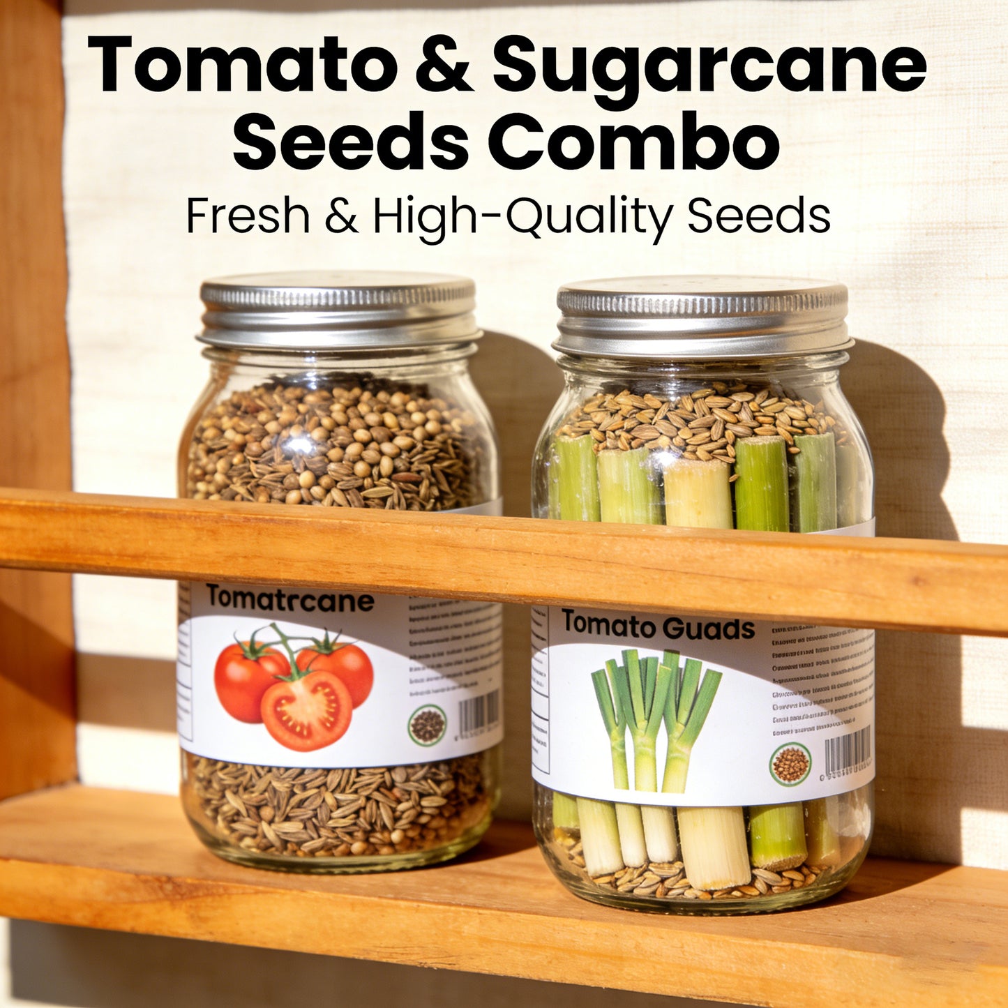 Dual Harvest Delight: 400 Sugar Cane + 100 Sweet 100 Tomato Bundle 🌱🍅