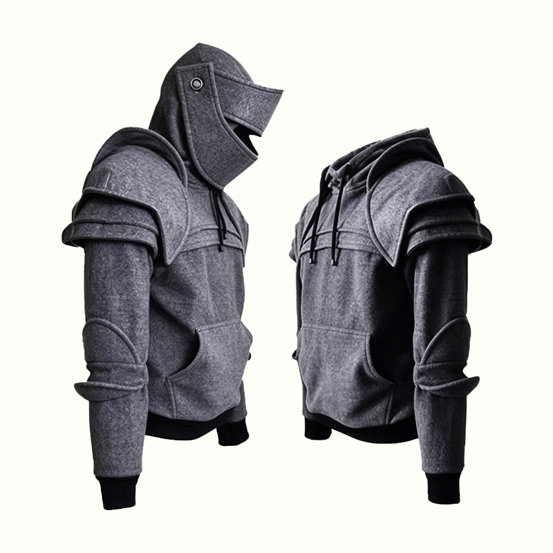 🛡️Knight Cosplay Hoodie – Medieval Fantasy Streetwear Pullover!