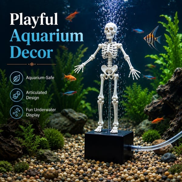 💀Air-Driven Dancing Skeleton Aquarium Ornament