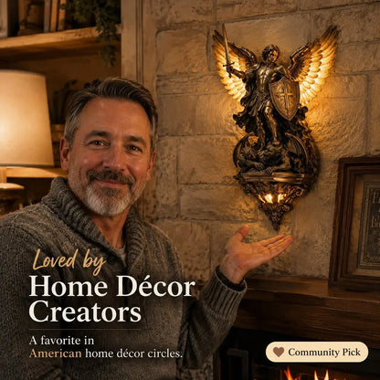 Sacred St. Michael Wall Light – Serene Faith-Inspired Home Decor