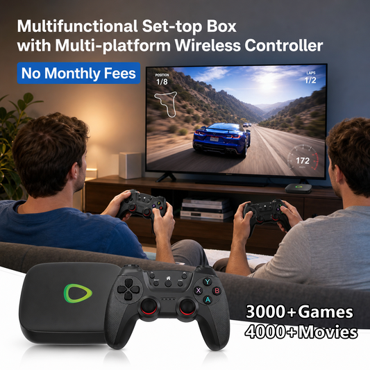 Multifunctional Game and Movie Superbox with Wireless Controller❌️No Monthly Fees💰