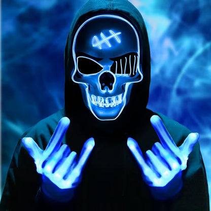 🎃2025 New Halloween Scary LED Skeleton Mask