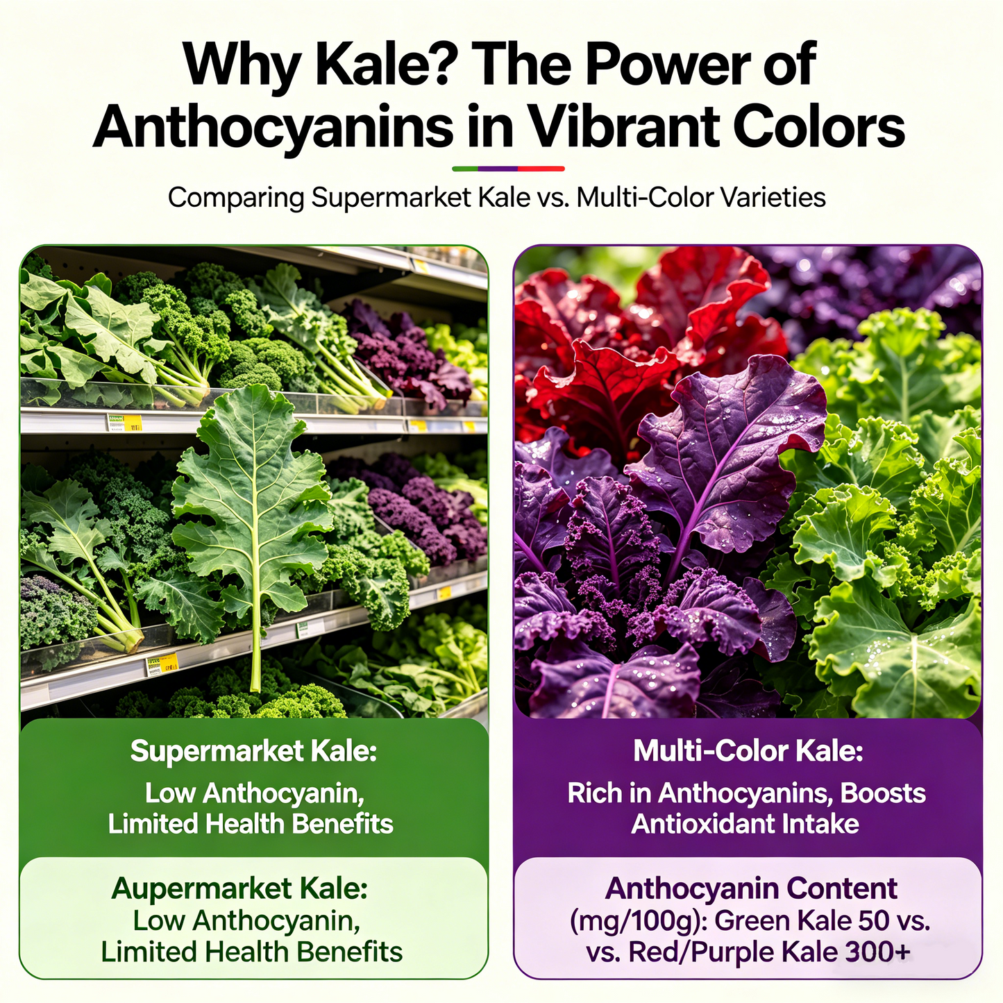 Ornamental & Edible Mix Large Flowered Kale