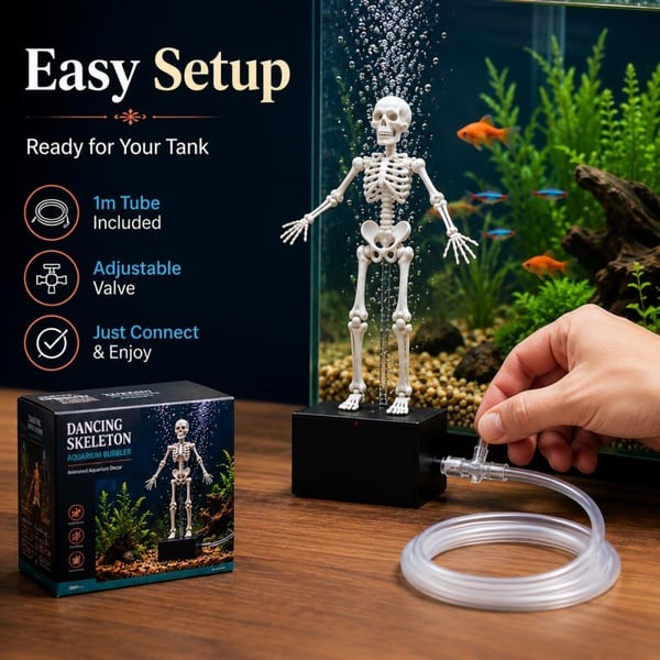 💀Air-Driven Dancing Skeleton Aquarium Ornament