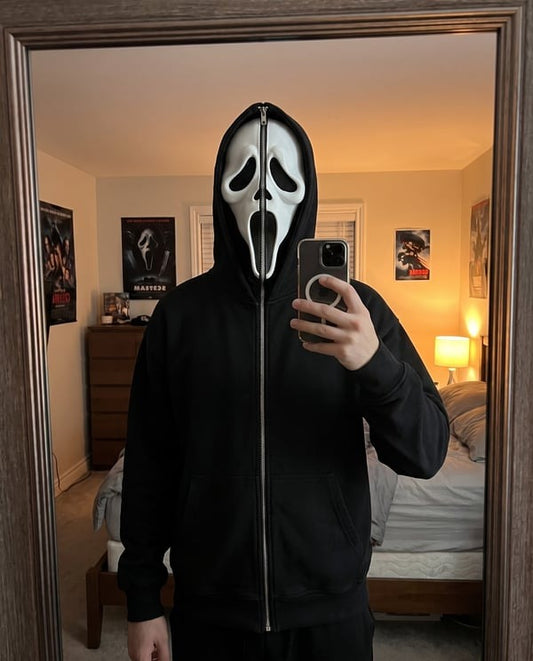 😱Horror Zip-Up Hoodie—Perfect for Horror Fans💀