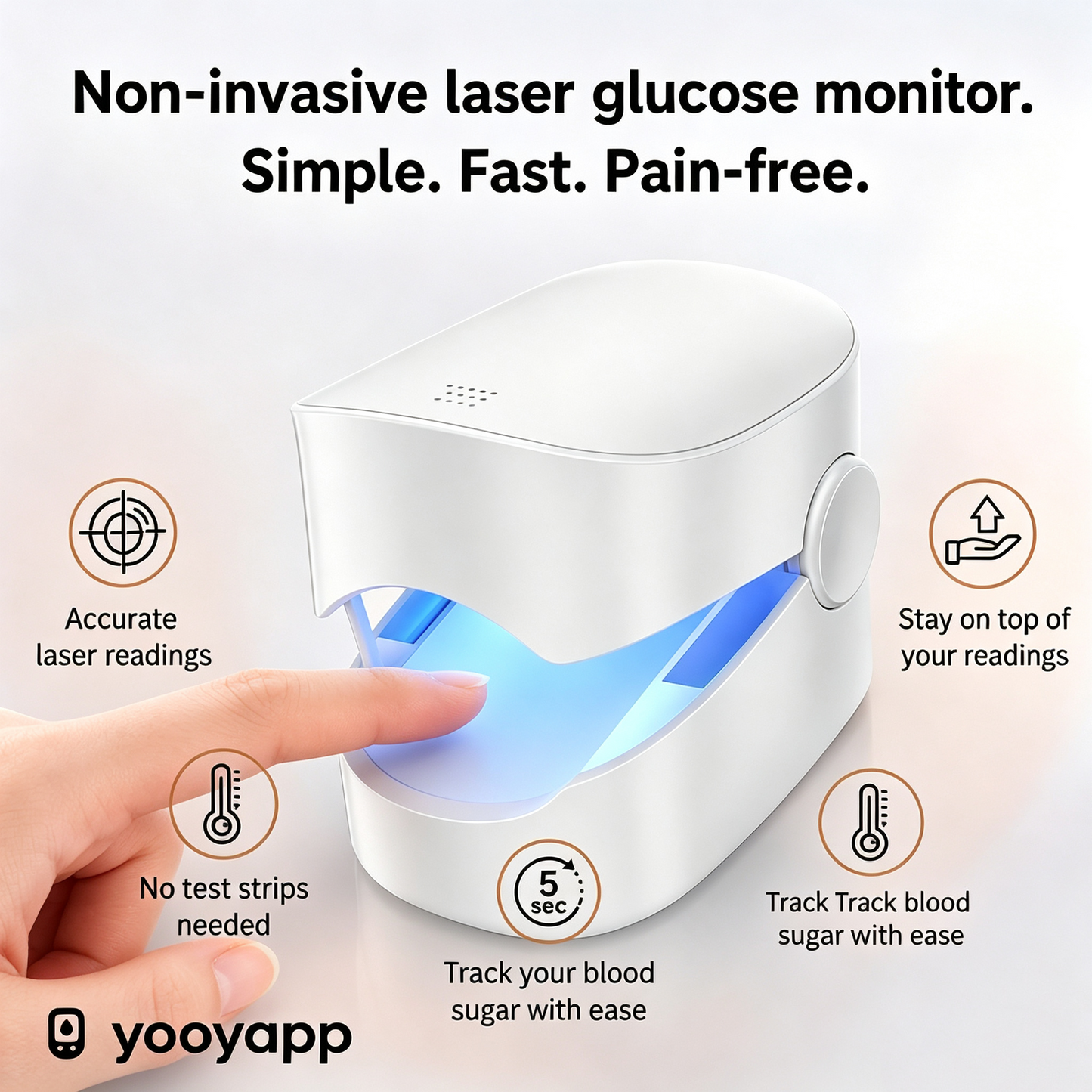 🩸Household Non‑Invasive Smart Blood Glucose Monitor, Blood Sugar Detector