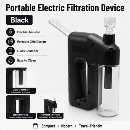  Portable Handheld Electric Filtration Device | Modern Glass Minimalist Design