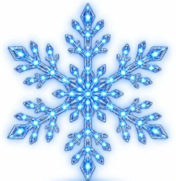 ❄️ LED Snowflake Wall Lights | 3D Christmas Snowflake Décor with Blue & White Glow, Remote Control
