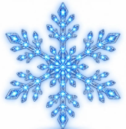 ❄️ LED Snowflake Wall Lights | 3D Christmas Snowflake Décor with Blue & White Glow, Remote Control