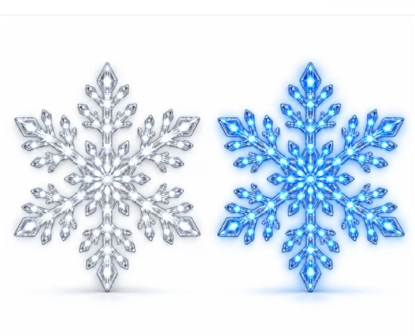 ❄️ LED Snowflake Wall Lights | 3D Christmas Snowflake Décor with Blue & White Glow, Remote Control