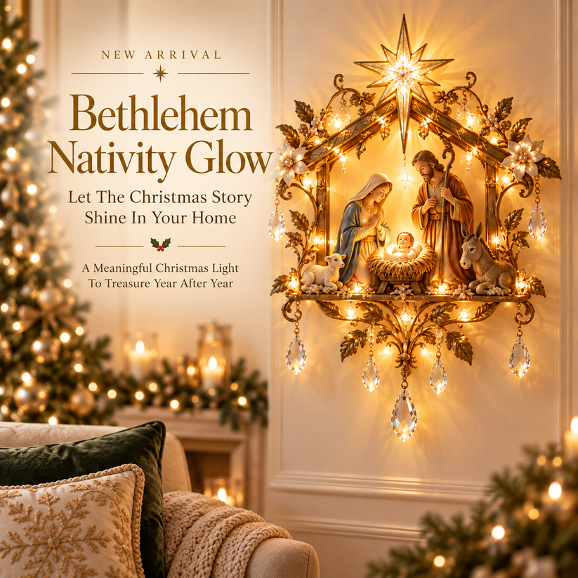 ✝️Bethlehem Nativity Glow Lighted Wall Decor