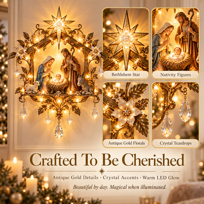 ✝️Bethlehem Nativity Glow Lighted Wall Decor