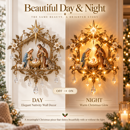 ✝️Bethlehem Nativity Glow Lighted Wall Decor