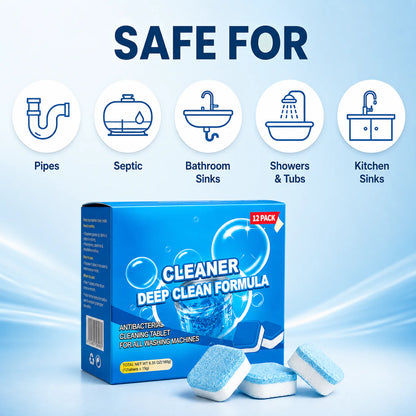12-Pack Drain Cleaning Tablets – Say Goodbye to Clogged Pipes!
