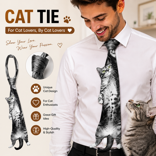 3D Cat-shaped Men's Tie