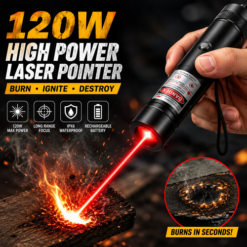 💡2026 New Design 120W 900-1100NM Powerful IR Laser Pointer
