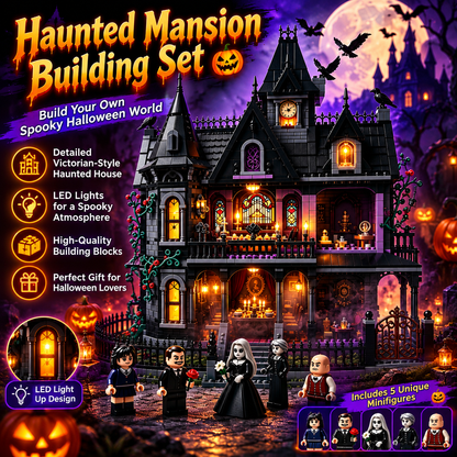 Halloween Gothic Dark Family Manor Building Set