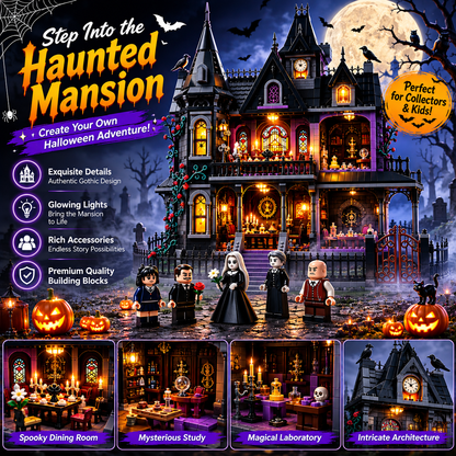Halloween Gothic Dark Family Manor Building Set