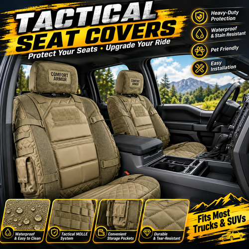 All in One Tactical Seat Covers with Pouches